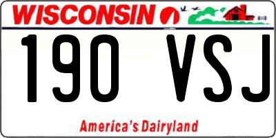 WI license plate 190VSJ