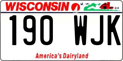WI license plate 190WJK