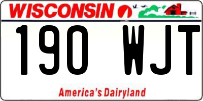 WI license plate 190WJT
