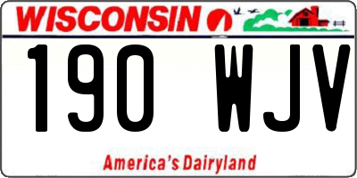 WI license plate 190WJV