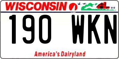 WI license plate 190WKN