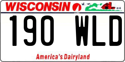 WI license plate 190WLD
