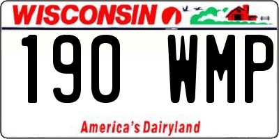 WI license plate 190WMP