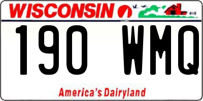 WI license plate 190WMQ