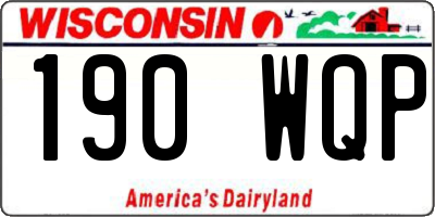 WI license plate 190WQP