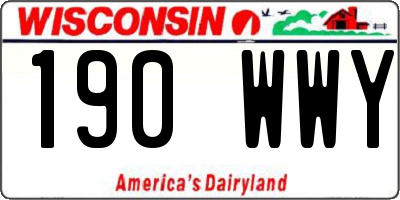 WI license plate 190WWY