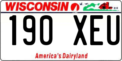 WI license plate 190XEU