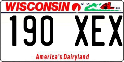WI license plate 190XEX