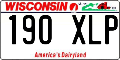 WI license plate 190XLP