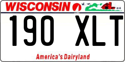 WI license plate 190XLT