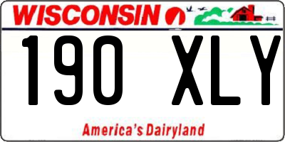 WI license plate 190XLY