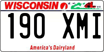 WI license plate 190XMI