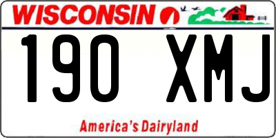 WI license plate 190XMJ
