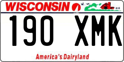 WI license plate 190XMK