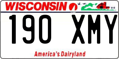 WI license plate 190XMY