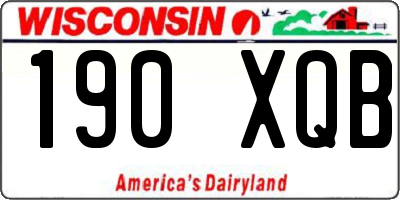 WI license plate 190XQB