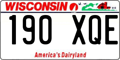 WI license plate 190XQE