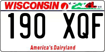 WI license plate 190XQF