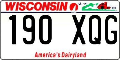 WI license plate 190XQG