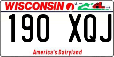 WI license plate 190XQJ