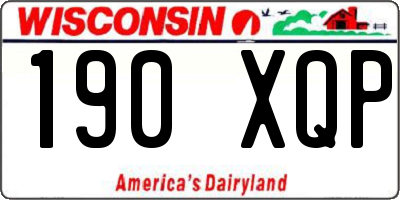 WI license plate 190XQP