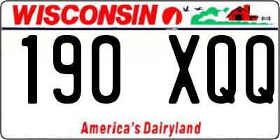 WI license plate 190XQQ