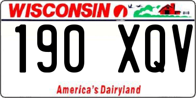 WI license plate 190XQV