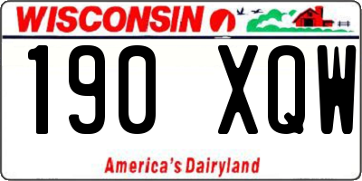 WI license plate 190XQW