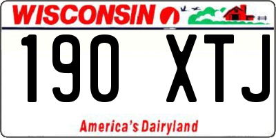 WI license plate 190XTJ