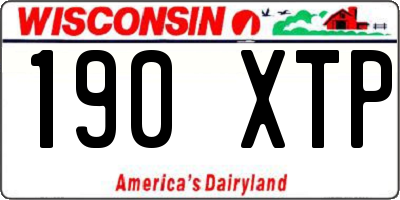 WI license plate 190XTP