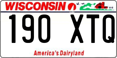 WI license plate 190XTQ