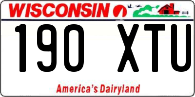 WI license plate 190XTU