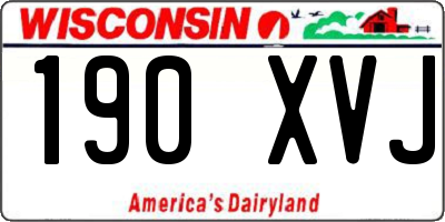 WI license plate 190XVJ