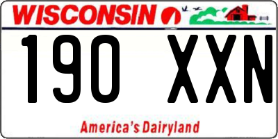 WI license plate 190XXN