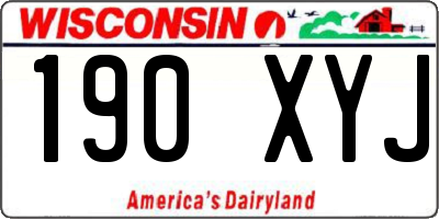 WI license plate 190XYJ