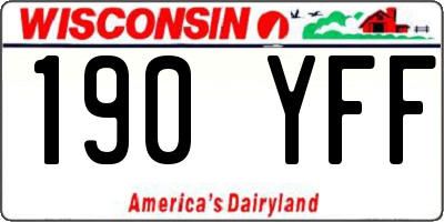WI license plate 190YFF