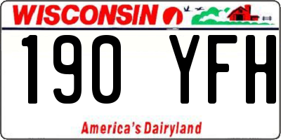 WI license plate 190YFH