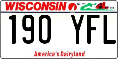WI license plate 190YFL