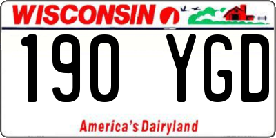 WI license plate 190YGD