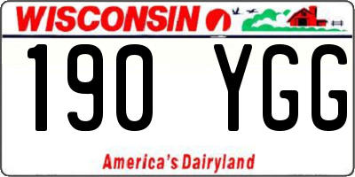 WI license plate 190YGG