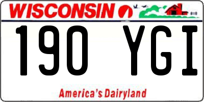 WI license plate 190YGI