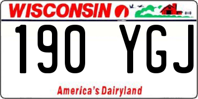 WI license plate 190YGJ