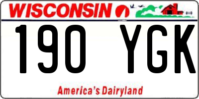 WI license plate 190YGK