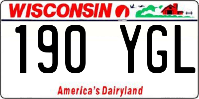 WI license plate 190YGL