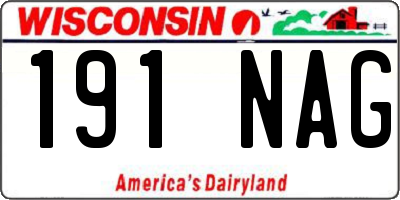 WI license plate 191NAG