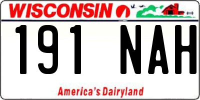 WI license plate 191NAH