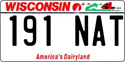 WI license plate 191NAT