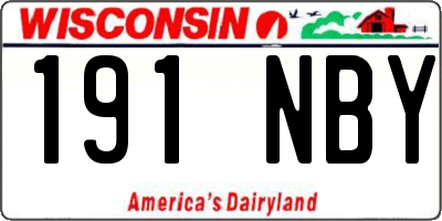 WI license plate 191NBY