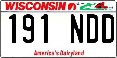 WI license plate 191NDD