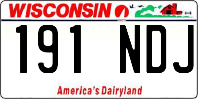 WI license plate 191NDJ
